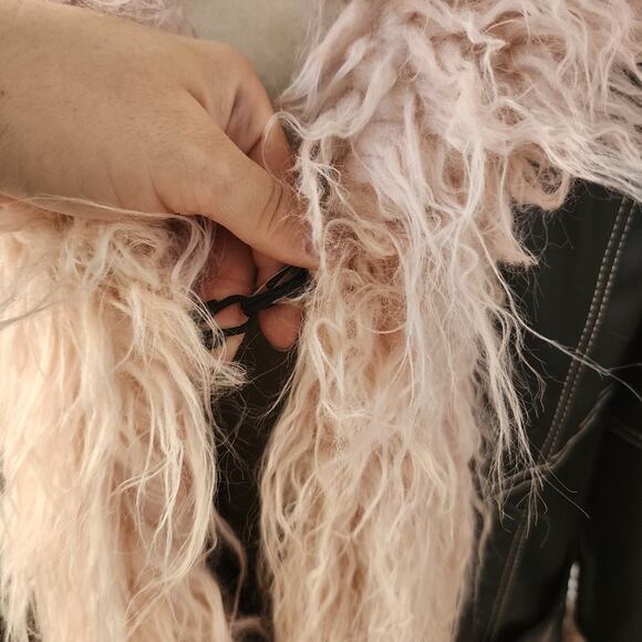 NWT Doll Kills Current Mood Music Muse Faux Fur Coat/Trench/Jacket XXL Black - Picture 4 of 12